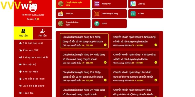 Các phương thức giao dịch nạp xu được nhà cái hỗ trợ 